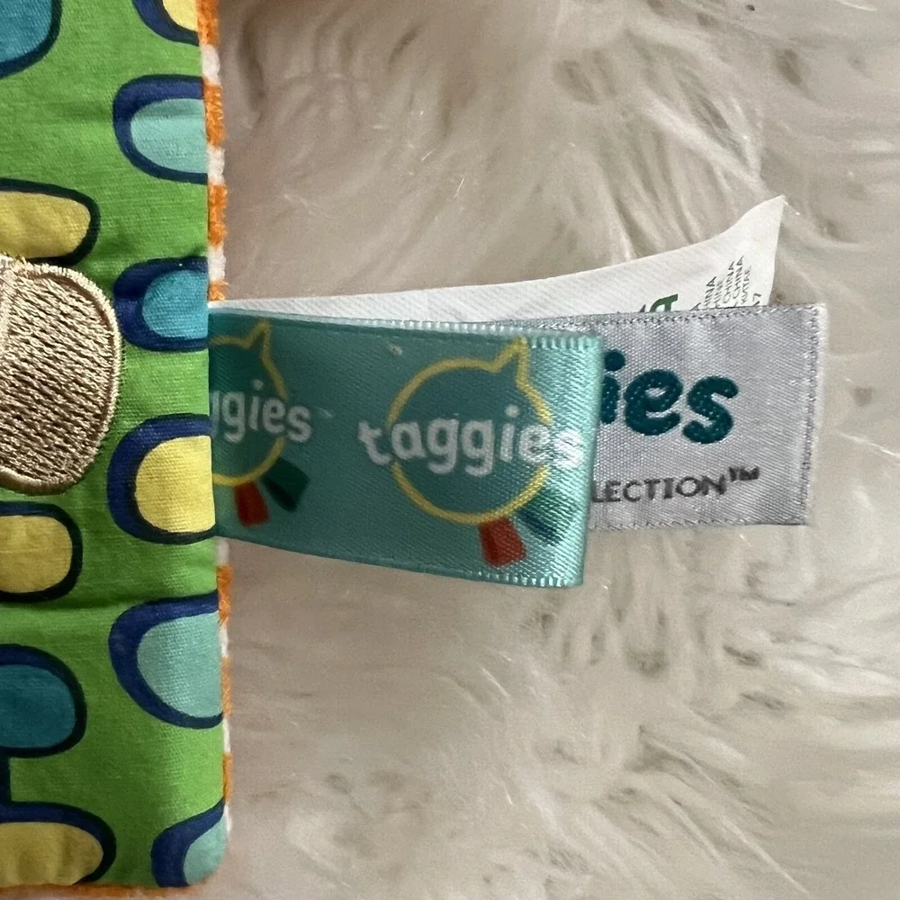 Taggies Signature Collection Little Lamb Crinkle Me Baby Sensory Toy Green Lamb